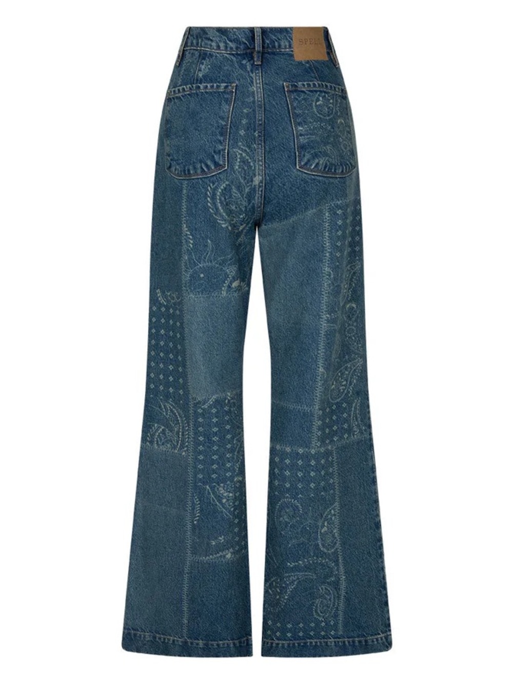 Spell Road Trip Denim Jean Bandana Small - Picture 10 of 13